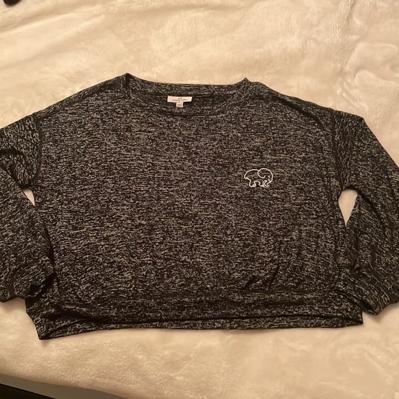 Ivory Ella Dark Gray Cropped Sweater size S - Picture 3 of 9